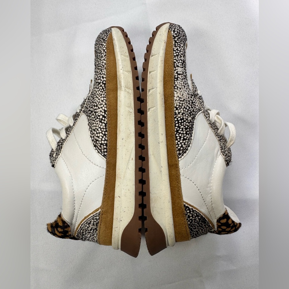 Madewell MWL Kickoff Trainer Sneakers | Spot Dot + Leopard Calf Hair Size 7.5 - Picture 3 of 10